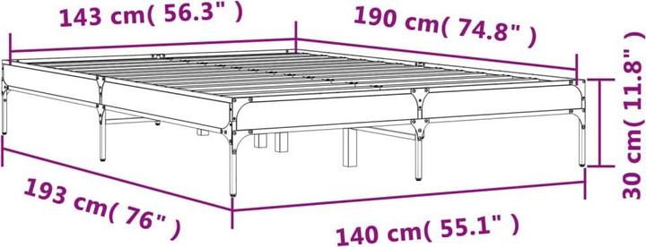 Image du produit vidaXL Bettgestell (140 x 190 cm)