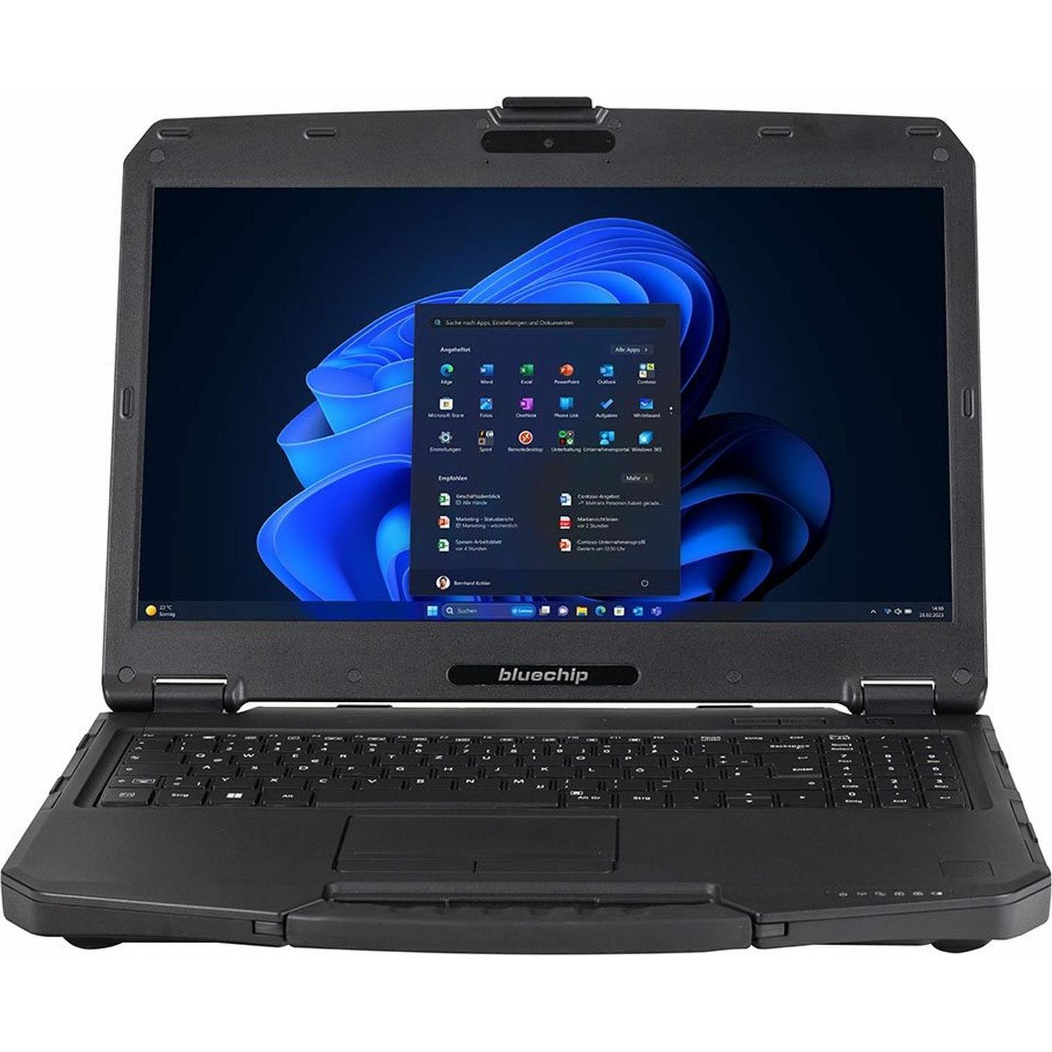 Bluechip TRAVELline B15W59 *Outdoor* (15.60", Intel Core i5-1235U, 16 GB, 500 GB, DE), Notebook, Schwarz
