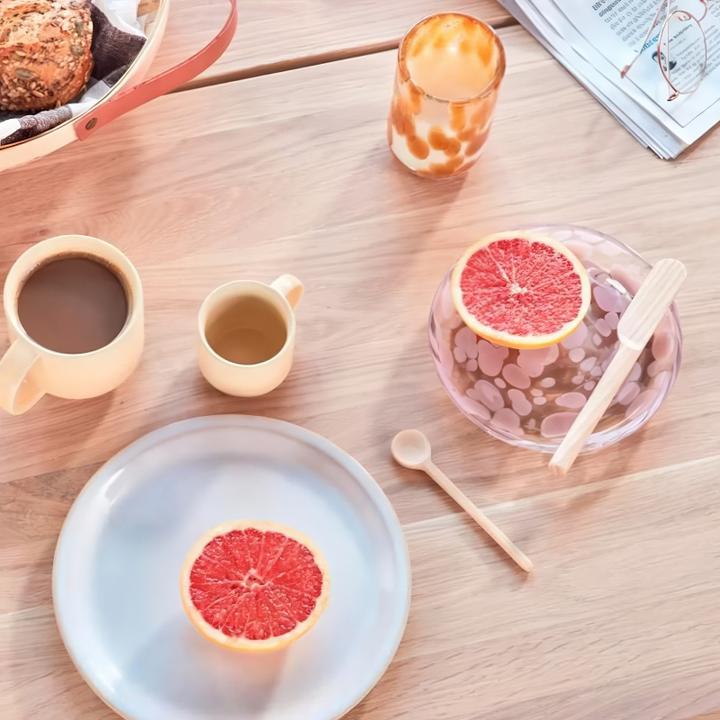 Produktbild OYOY Living Frühstücks- & Dessertteller Jali 1 Stück,Rosa/Transparent (1 x, 15.60 cm)