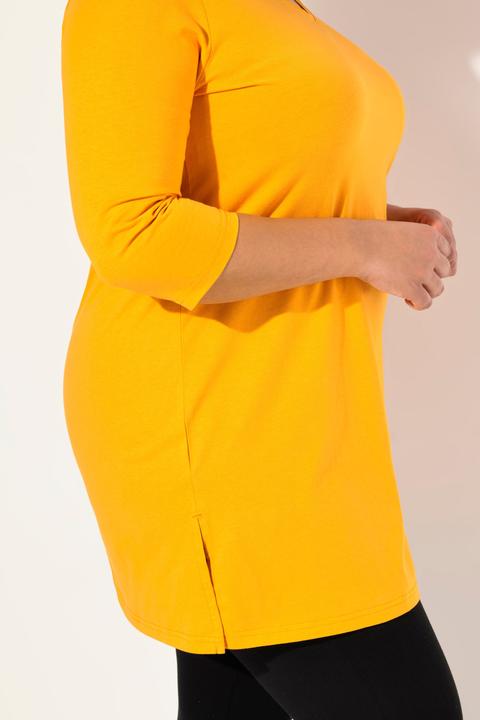 Produktbild Ulla Popken Longshirt, A-Linie, V-Ausschnitt, 3/4-Arm (62)