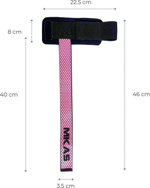 Image du produit Hermex Lanières de powerlifting (Taille unique)