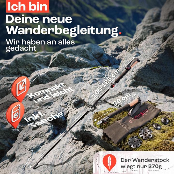Produktbild Rothwild Wanderstöcke (105 - 125 cm)