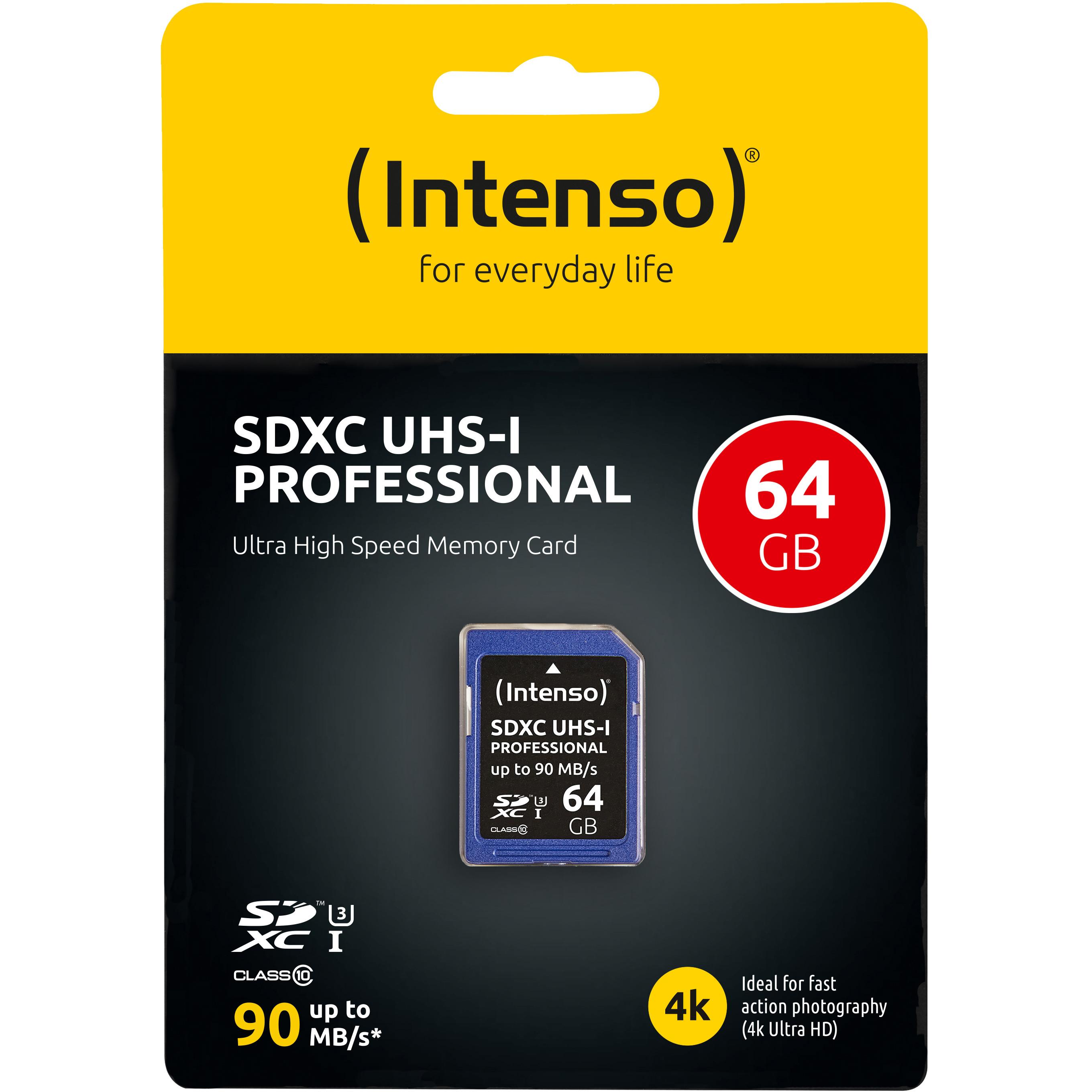 Thumbnail - Intenso SDXC Card (64 GB, SDXC, U1, UHS-I), Speicherkarte, Blau