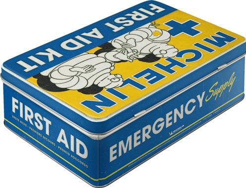 Image du produit Nostalgic-Art Merchandising Nostalgic Art Boîte à médicaments Michelin bleu/jaune, largeur : 23 cm, hauteur : 16