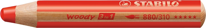 Produktbild STABILO woody 3 in 1 Buntstift mit Spitzer (Mehrfarbig, 6 x)