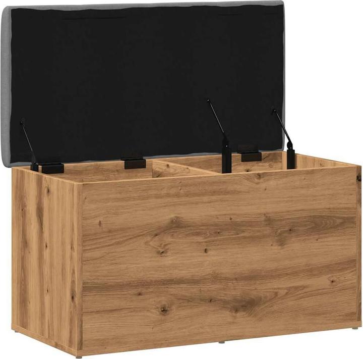 Immagine prodotto VidaXL Panca con portaoggetti Rovere Artigianale 82x42x45 cm Materiale in legno Panca per scarpe (42 cm)
