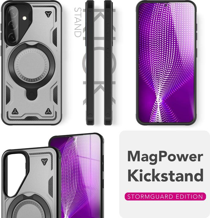 Produktbild Nalia Stormguard - Stabile Panzer Hülle mit MagSafe & 360-Grad Ringhalter - Military Cover (Samsung Galaxy A36)