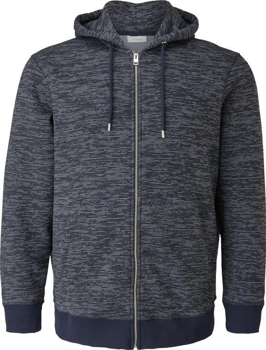 Produktbild s.Oliver Sweatshirt Jacke Gestreifte Sweatjacke (4XL)