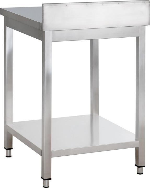 Gastro Hero Table de travail en acier inoxydable Basic avec fond de base et rebord