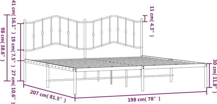 Image du produit vidaXL Bettgestell (193 x 203 cm)