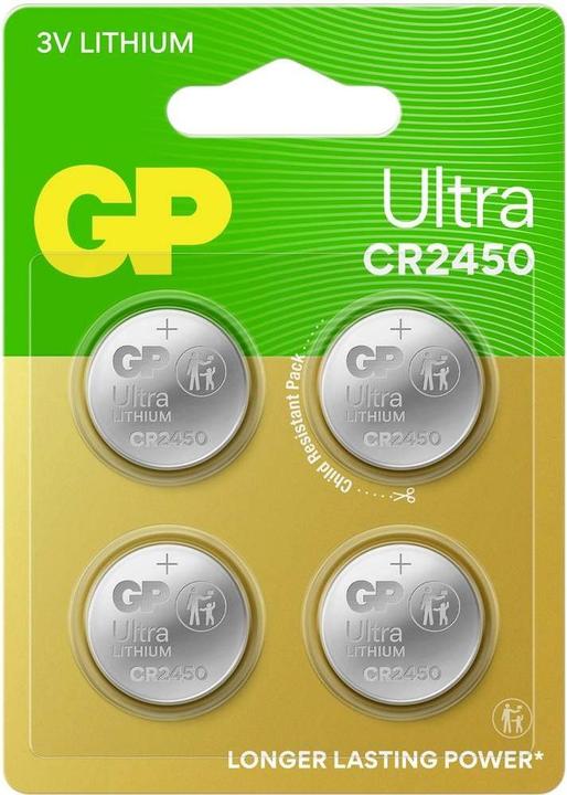 GP Batteries 4 GP Knopfzelle CR2450 3,0 V (4 Stk., CR2450, 540 mAh)