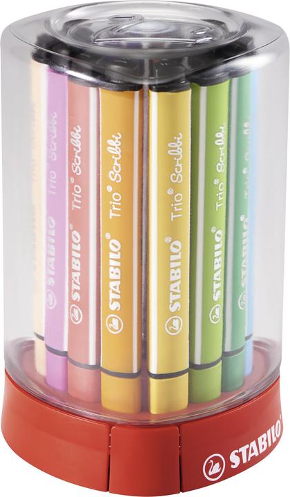 Immagine prodotto STABILO Trio Scribbi Pennarello triangolare a molla (Multicolore, 12 x)