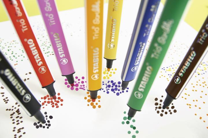 Immagine prodotto STABILO Trio Scribbi Pennarello triangolare a molla (Multicolore, 12 x)