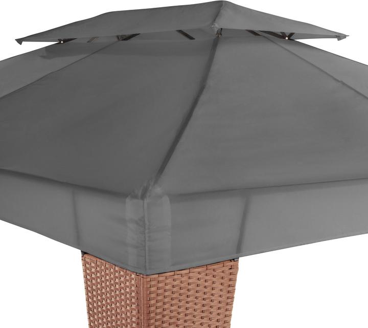 Immagine prodotto tectake Gazebo da giardino in rattan Mona 3x4m (400 cm, 300 cm)