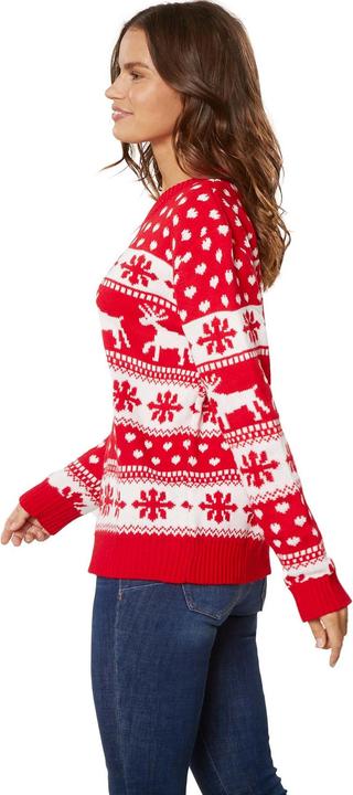 Immagine prodotto tectake Pullover natalizio Fascino invernale rosso-bianco da donna (S)