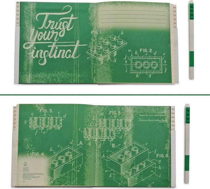Immagine prodotto LEGO Taccuino verde fisso con penna gel
