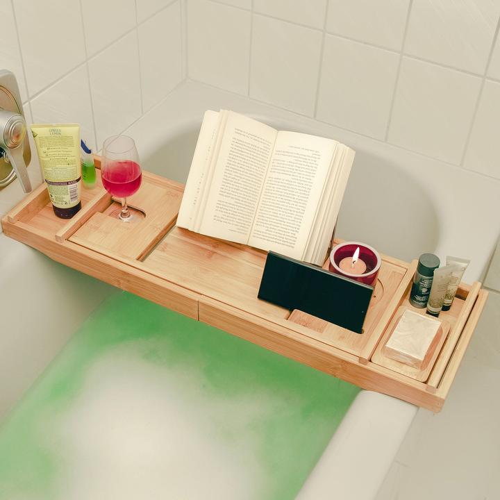 Produktbild Intirilife Badewannenablage aus Bambus