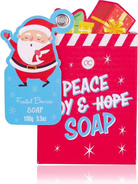 Actual product image Accentra Soap SANTA & CO in gift box, 100g, fragrance: Frosted Berries, colour: blue/red/green, pack of 12/48 (Soap lotion)