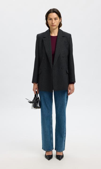 Produktbild Selected Geripptes Oberteil mit langen Ärmeln (S)