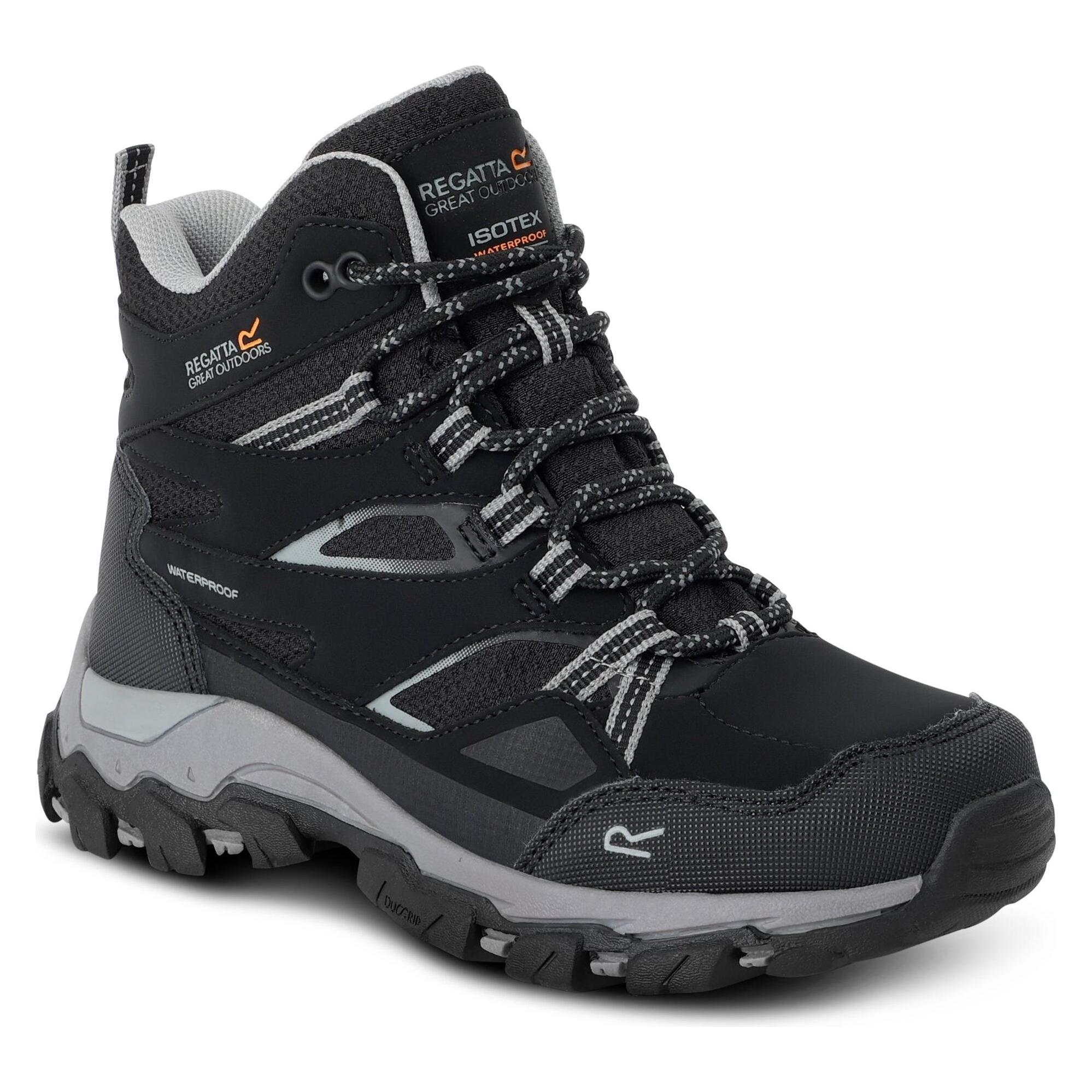 Regatta, Unisex, Wanderschuhe, Holcombe Iii Junior (37), Schwarz, Grau