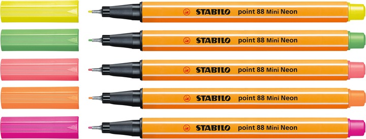 Produktbild STABILO point 88 Mini Fineliner (Mehrfarbig, 5 x)
