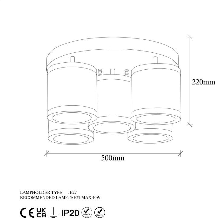 Actual product image Opviq Amora (E27)