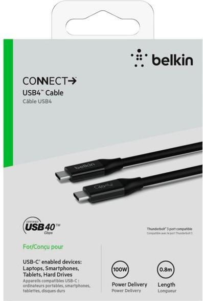 Productafbeelding Belkin USB C - USB C (0.80 m, USB 4.0, 100 W)
