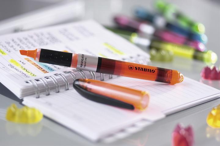 Produktbild STABILO NAVIGATOR Textmarker (Gelb, Orange, Grün, Pink, 4 mm, 4 x)