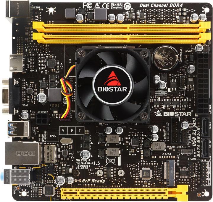 Actual product image Biostar MB A10N-9830E -9830P,mITX,AMD (Mini-ITX)