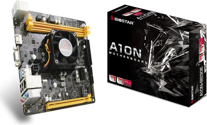 Actual product image Biostar MB A10N-9830E -9830P,mITX,AMD (Mini-ITX)