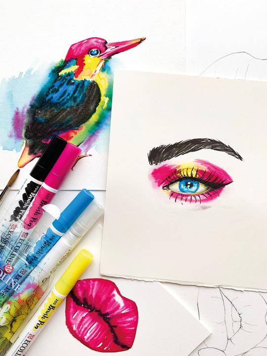 Actual product image Talens Ecoline Brush Pen (Transparent, 1 x)