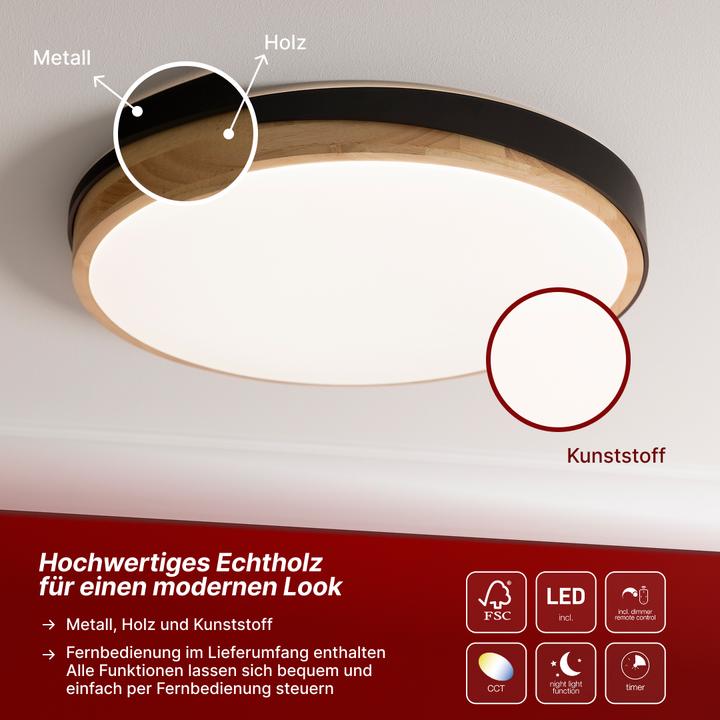 Produktbild Brilliant G80846/Baarlo LED-Deckenleuchte LED fest eingebaut W Schwarz matt (4500 lm)
