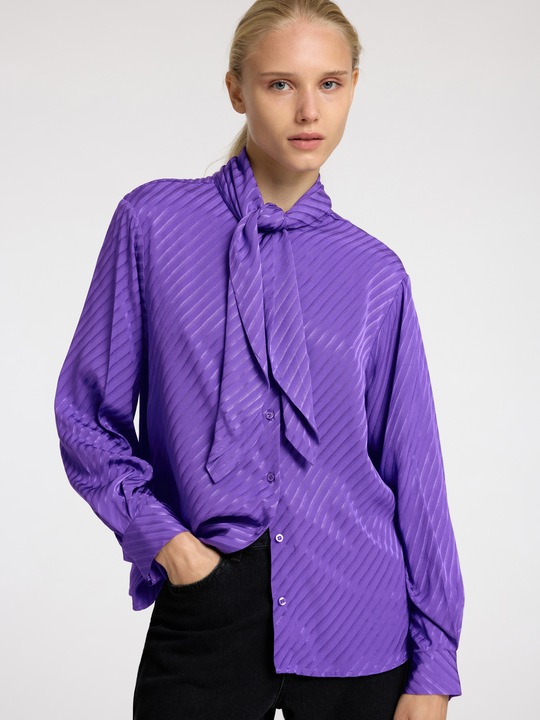 Actual product image Selected Femme Bow satin blouse (34)