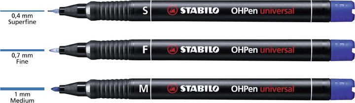 Actual product image STABILO OHPen universal foil pen permanent (Green, Red, Blue, Black, Orange, Brown, 1 mm, 6 x)