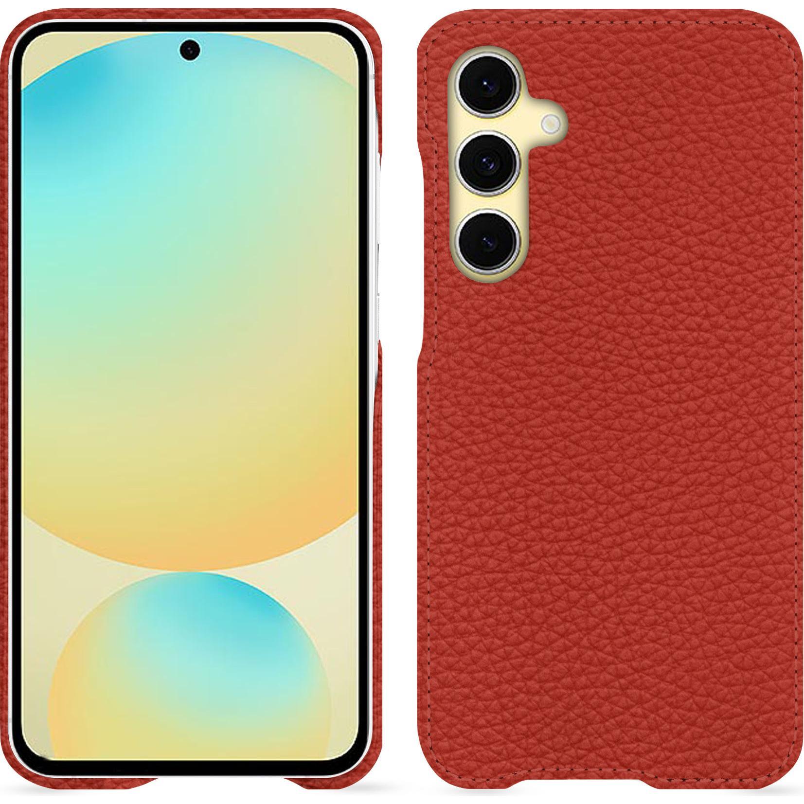 Noreve Lederschutzhülle (Samsung Galaxy S24 FE), Smartphone Hülle, Orange