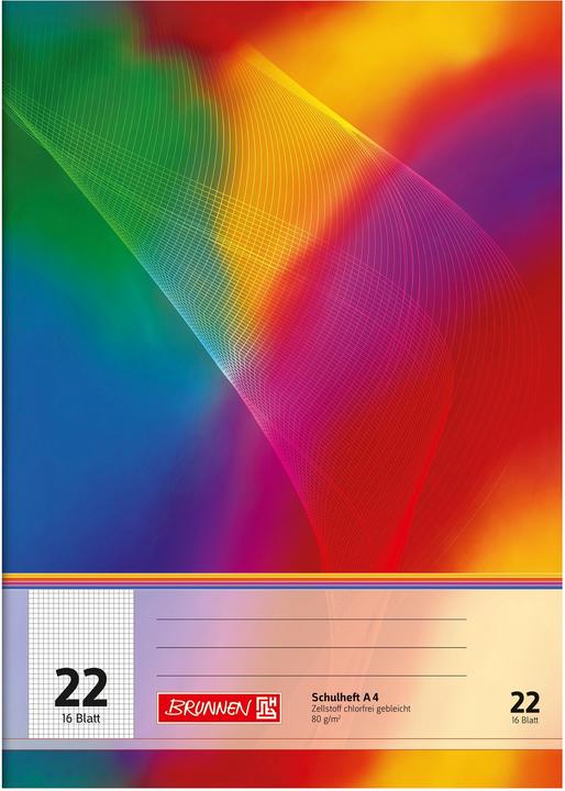 Actual product image Brunnen exercise book (A4, Checked, Hardcover)