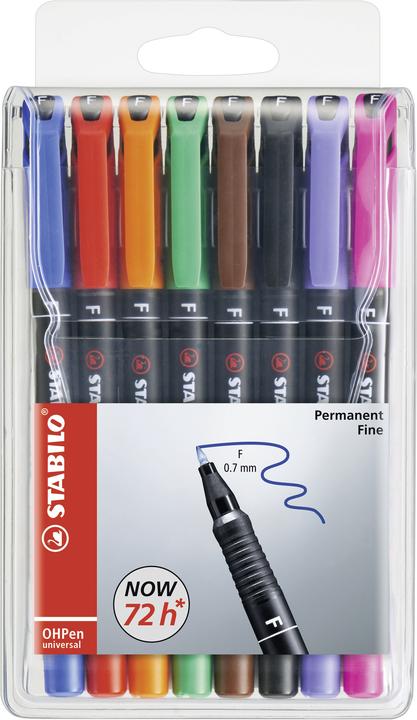 Actual product image STABILO Permanent pen OhPen (Multicoloured, 0.70 mm, 8 x)