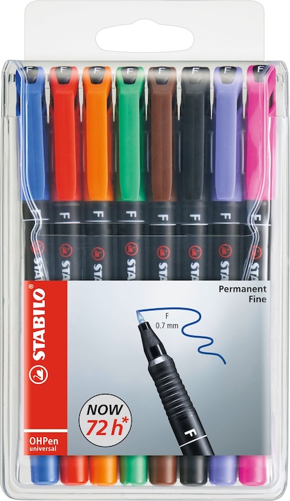 Produktbild STABILO OHPen universal Folienstift permanent (Mehrfarbig, 0.70 mm, 8 x)