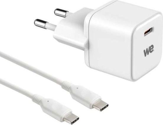Produktbild WE Bundle Chargeur GaN USB-C 20W + c ble USB-C/USB-C - 1m - Blanc