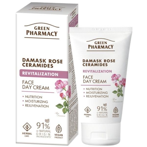 Schubiger, Crema viso, GREEN PHARMACY Róża Damasceńska + Ceramidy Rewitalizujący Krem na dzień 50 ml (50 ml, Crema da giorno)