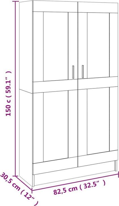 Immagine prodotto vidaXL Gilvarry (82,5 x 30,5 x 150 cm)