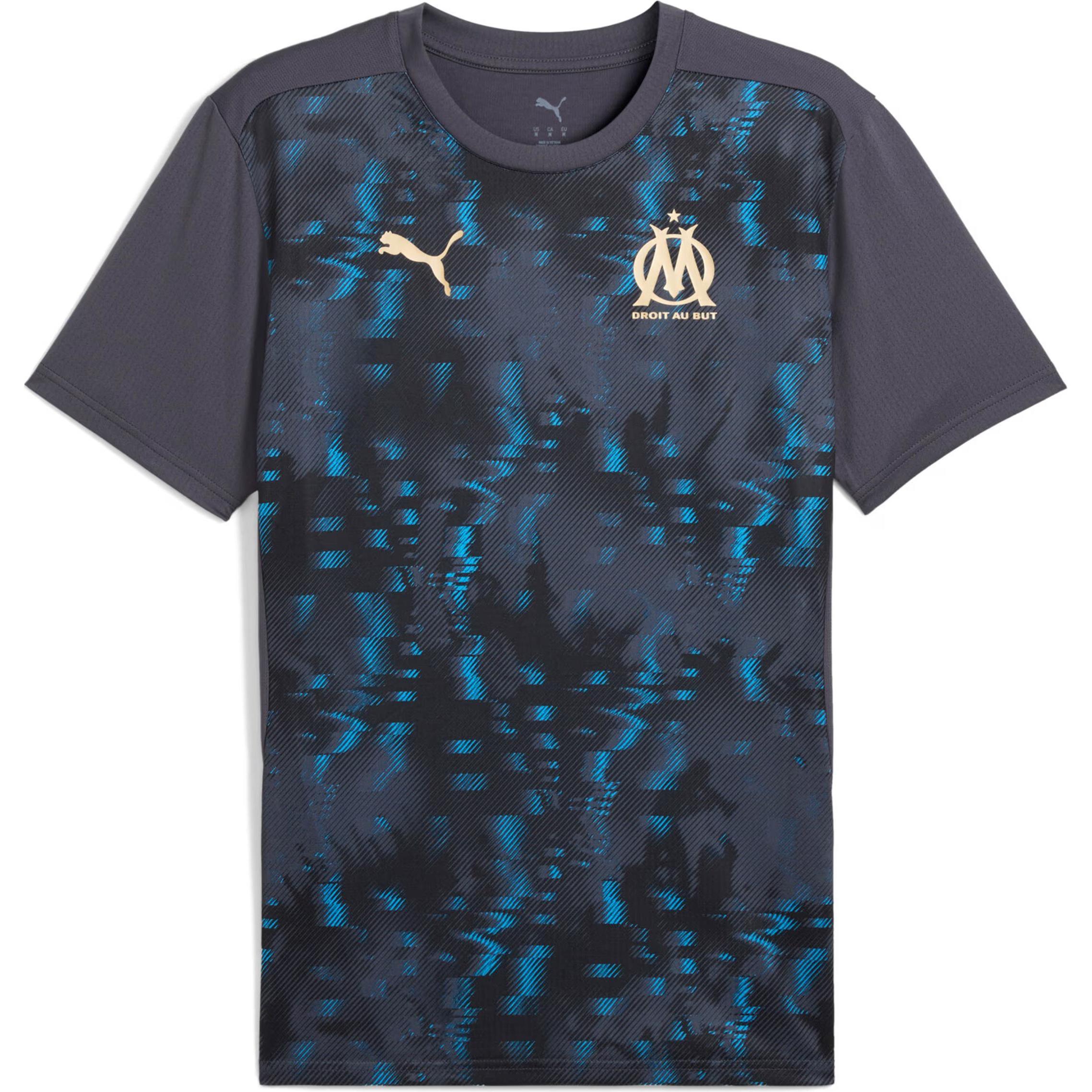Puma, Herren, Sportshirt, OM Prematch SS Jersey (XL), Grau, XL