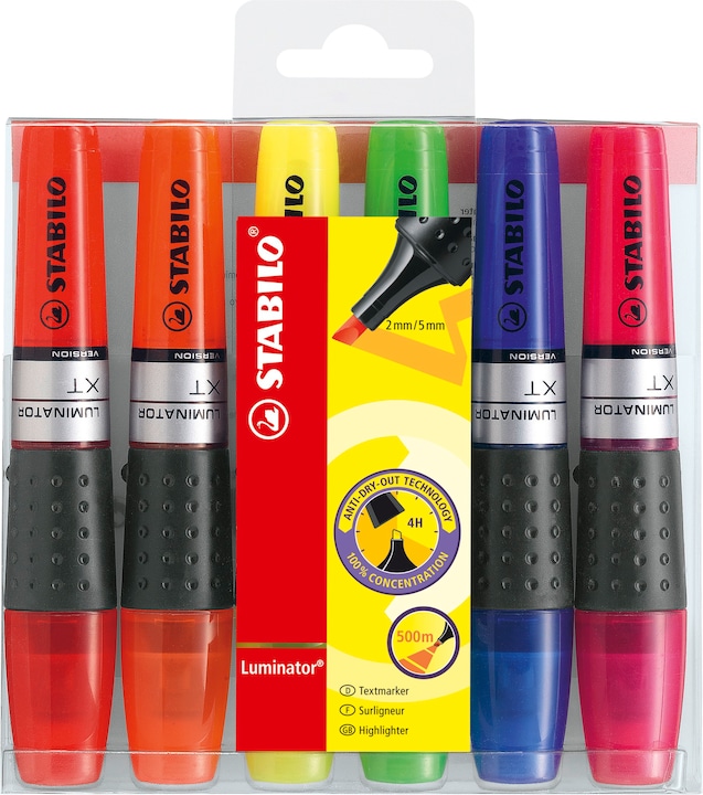 Immagine prodotto STABILO Evidenziatore LUMINATOR (Multicolore, 5 mm, 6 x)