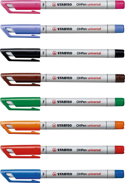 Produktbild STABILO OHPen universal Folienstift wasserlöslich (Mehrfarbig, 0.70 mm, 8 x)