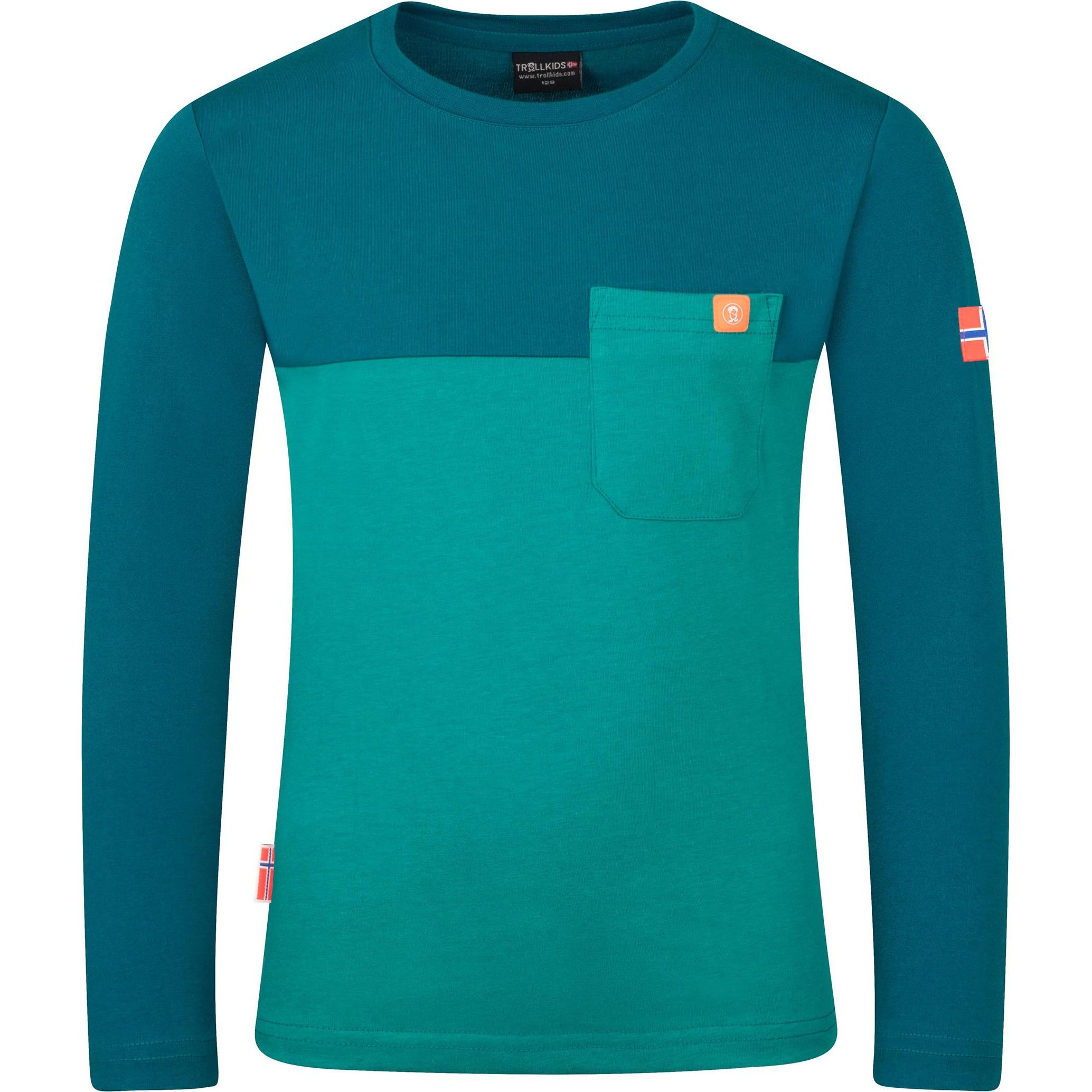 Trollkids, Jungen, Shirt, Kid's Bergen Longsleeve, Grün, (128)