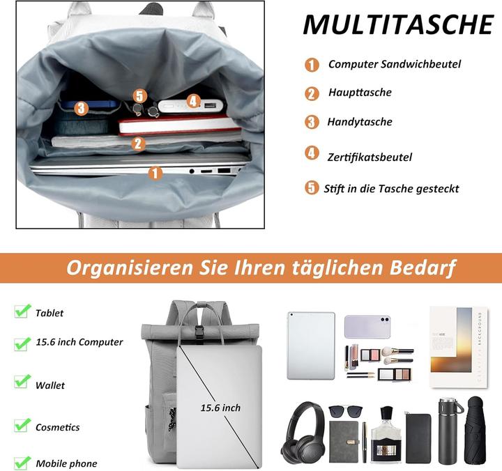 Produktbild Tan.Tomi Laptop-Rucksack, 15,6 Zoll (19.50 l)