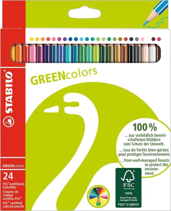 Produktbild STABILO GREENcolors Buntstift (Mehrfarbig, 24 x)