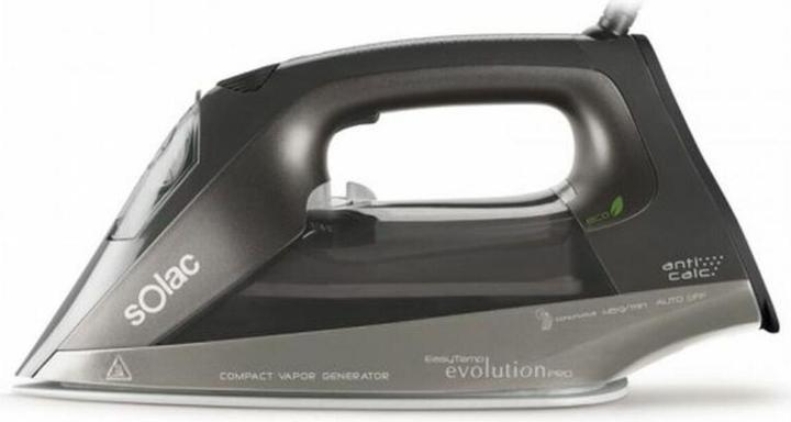 Solac CVG9508, Trocken- & Dampfbügeleisen, 2 m, Schwarz, 45 g/min, 2400 W, 220 - 240 V (2400 W)