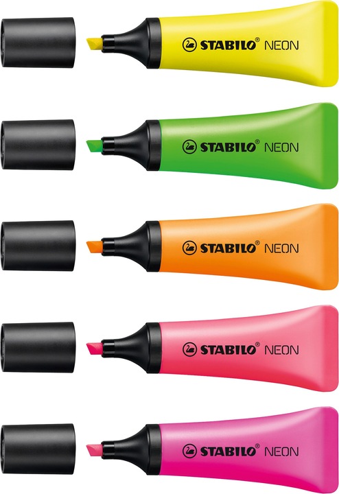 Produktbild STABILO NEON Textmarker (Neon, 5 mm, 5 x)