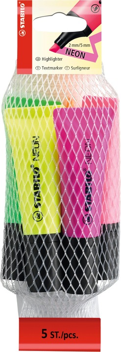 Produktbild STABILO NEON Textmarker (Neon, 5 mm, 5 x)
